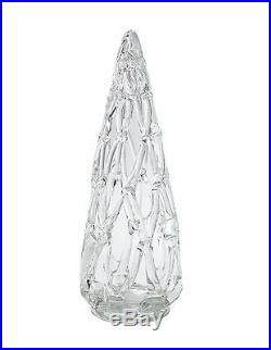 New 15 Large Hand Blown Art Glass Christmas Tree Sculpture Figurine Clear