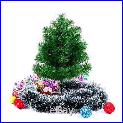 New 17-inc Artificial Mini Christmas Tree Festival Party Xmas Decoration + Stand