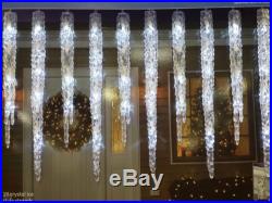 New 19 LED Hanging Icicle Christmas Lights 9' Outdoor Twinkling Decoration