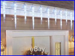 New 19 LED Hanging Icicle Christmas Lights 9' Outdoor Twinkling Decoration