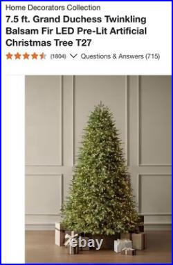 New 2025 FULL Grand Duchess Balsam Fir T27 LED Pre-Lit Tree, 7.5 Foot