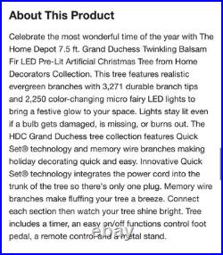 New 2025 FULL Grand Duchess Balsam Fir T27 LED Pre-Lit Tree, 7.5 Foot
