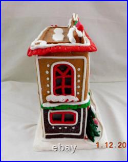 New 2025 Trimsetter Gingerbread House Light Up LED Fire Station 10T x 9.75L