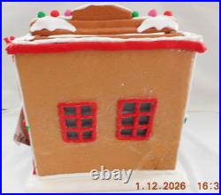 New 2025 Trimsetter Gingerbread House Light Up LED Fire Station 10T x 9.75L