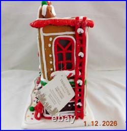 New 2025 Trimsetter Gingerbread House Light Up LED Fire Station 10T x 9.75L