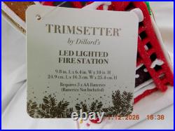 New 2025 Trimsetter Gingerbread House Light Up LED Fire Station 10T x 9.75L