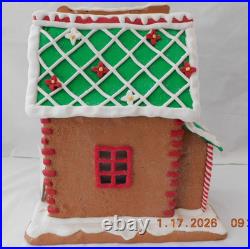 New 2025 Trimsetter Gingerbread House Light Up LED Flower Shop 10.5T x 9.8L