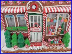 New 2025 Trimsetter Gingerbread House Light Up LED Goodies Cafe 10T x 11L