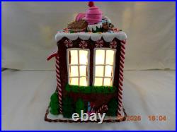 New 2025 Trimsetter Gingerbread House Light Up LED Goodies Cafe 10T x 11L