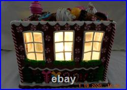 New 2025 Trimsetter Gingerbread House Light Up LED Goodies Cafe 10T x 11L