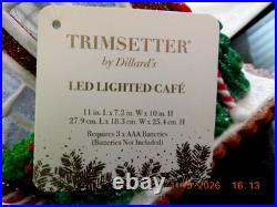 New 2025 Trimsetter Gingerbread House Light Up LED Goodies Cafe 10T x 11L