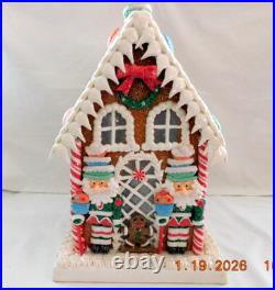 New 2025 Trimsetter Gingerbread House Light Up LED Macaroon House 13.4Tx8.7W