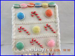 New 2025 Trimsetter Gingerbread House Light Up LED Macaroon House 13.4Tx8.7W