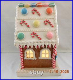 New 2025 Trimsetter Gingerbread House Light Up LED Macaroon House 13.4Tx8.7W