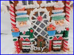 New 2025 Trimsetter Gingerbread House Light Up LED Macaroon House 13.4Tx8.7W