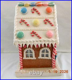 New 2025 Trimsetter Gingerbread House Light Up LED Macaroon House 13.4Tx8.7W