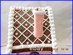 New 2025 Trimsetter Gingerbread House Light Up LED Pink House 13T x 9.2L x 8