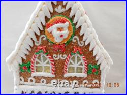New 2025 Trimsetter Gingerbread Light Up LED Santa's Skinny House withTree Bonus