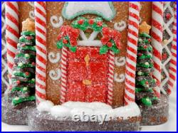 New 2025 Trimsetter Gingerbread Light Up LED Santa's Skinny House withTree Bonus
