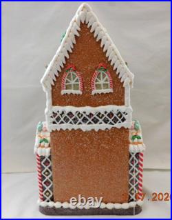 New 2025 Trimsetter Gingerbread Light Up LED Santa's Skinny House withTree Bonus