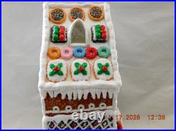 New 2025 Trimsetter Gingerbread Light Up LED Santa's Skinny House withTree Bonus