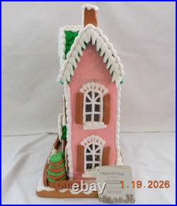 New 2025 Trimsetter Gingerbread Pink House II Light Up LED 12.6T x 8.9W New 2025 Trimsetter Gingerbread Pink House II Light Up LED 12.6T x 8.9W