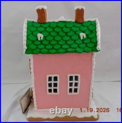 New 2025 Trimsetter Gingerbread Pink House II Light Up LED 12.6T x 8.9W New 2025 Trimsetter Gingerbread Pink House II Light Up LED 12.6T x 8.9W