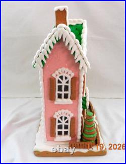 New 2025 Trimsetter Gingerbread Pink House II Light Up LED 12.6T x 8.9W New 2025 Trimsetter Gingerbread Pink House II Light Up LED 12.6T x 8.9W