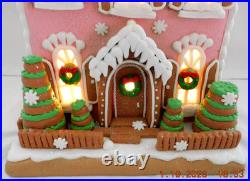 New 2025 Trimsetter Gingerbread Pink House II Light Up LED 12.6T x 8.9W New 2025 Trimsetter Gingerbread Pink House II Light Up LED 12.6T x 8.9W