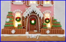 New 2025 Trimsetter Gingerbread Pink House II Light Up LED 12.6T x 8.9W New 2025 Trimsetter Gingerbread Pink House II Light Up LED 12.6T x 8.9W