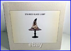 New 2026 Cracker Barrel Stained Glass Witch Hat Lamp Viral Halloween Decor
