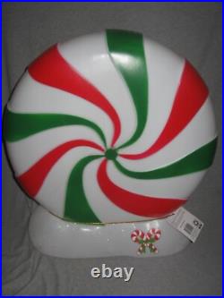New 22 Holiday Time Red Green White Peppermint Candy Blow Mold Blowmold New 22 Holiday Time Red Green White Peppermint Candy Blow Mold Blowmold