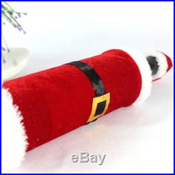 New 2Pcs Christmas Santa Clause Clothing Hat Dress Wine Bottle Cover Decoration