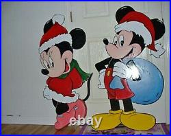 New 2-Mice Mickie and Minnie Christmas Lawn Yard Art Decoration