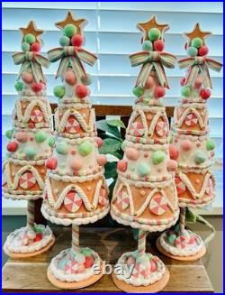 New (4) Cupcakes & Cashmere PASTEL Gumdrop Candy Land Christmas Tree Set