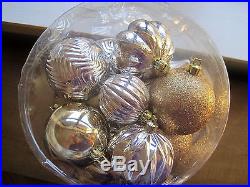 New 50 ct Christmas Holiday Shatter Proof Traditional Ornaments Gold Silver
