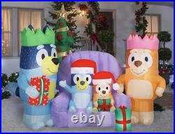 New 6.6′ Bluey Family Christmas Inflatable 2025 Gemmy Indoor Outdoor Yard Decor