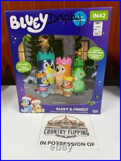 New 6′ Bluey Family Christmas Inflatable 2025 Gemmy Indoor Outdoor Yard DISPLAY