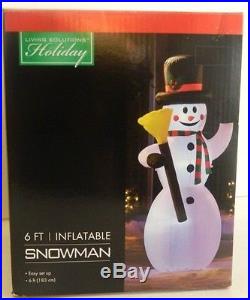 New 6' Snowman Christmas Inflatable Christmas Yard Decor 6ft Tall