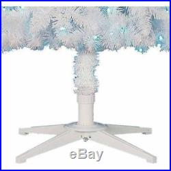 New 7-Ft WHITE Brinkley Pine Tree BLUE Pre-Lit Artificial Christmas BEAUTIFUL