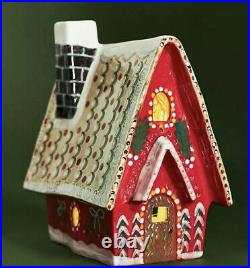 New Anthropologie Nathalie Lete Village House Ceramic Light Christmas Cottage