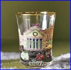 New Anthropologie Set of 5 Holiday in the City Juice Glasses