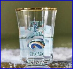 New Anthropologie Set of 5 Holiday in the City Juice Glasses