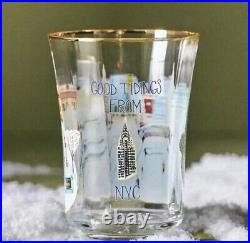 New Anthropologie Set of 5 Holiday in the City Juice Glasses