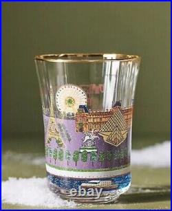 New Anthropologie Set of 5 Holiday in the City Juice Glasses