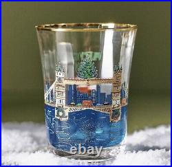 New Anthropologie Set of 5 Holiday in the City Juice Glasses