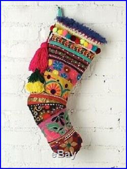 New Anthropologie's sister co. Free People Triple Happiness Christmas Stocking