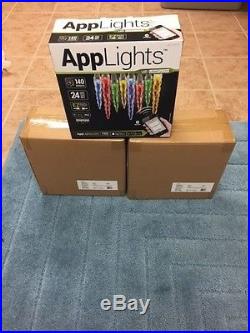 New AppLights 24-Light Multi-Color Icicle String Light Set (3 Sets/72 Lights)