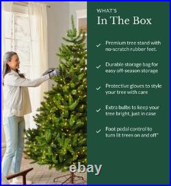 New Balsam Hill 7.5ft Slim Cathedral Fir LED Clear Fairy Lights Christmas Tree