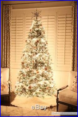 New Balsam Hill FROSTED FRASER FIR Tree 7.5 ft Clear Incandescent